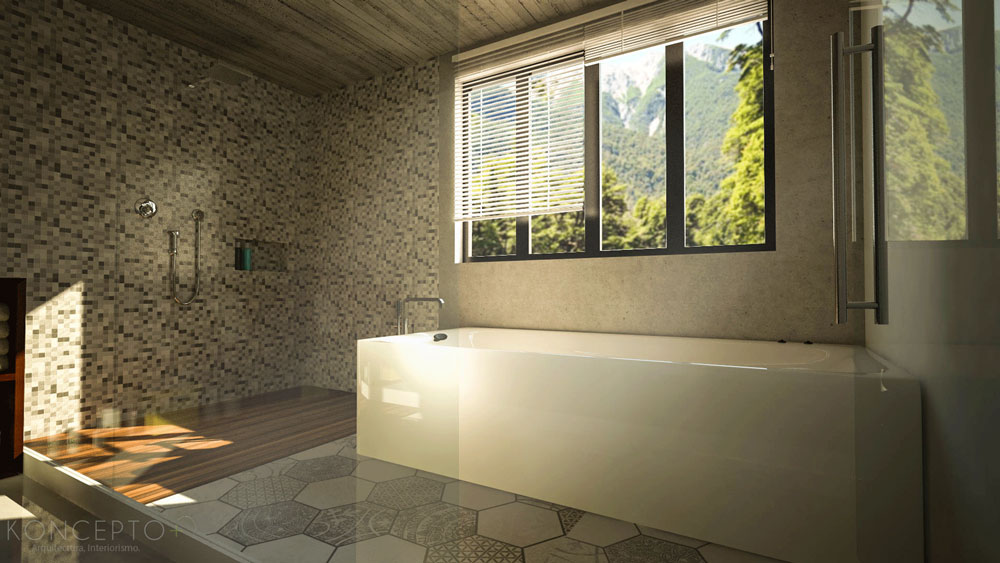 Baño de casa con regadera